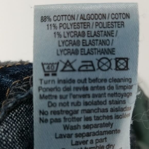 Moto Skirt Womens Size 12 Jean Blue Denim Pleated Button Zip Closure Pockets - Picture 9 of 9